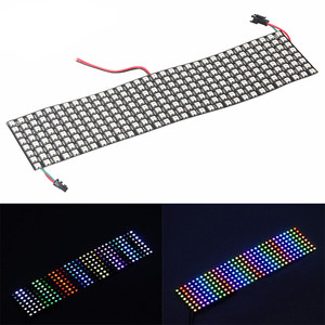 Tira de luces LED RGB Flexible, 5v, WS2812B, direccionable individualmente, 8x8, 16x16, 8x32, módulo de matriz, 5V