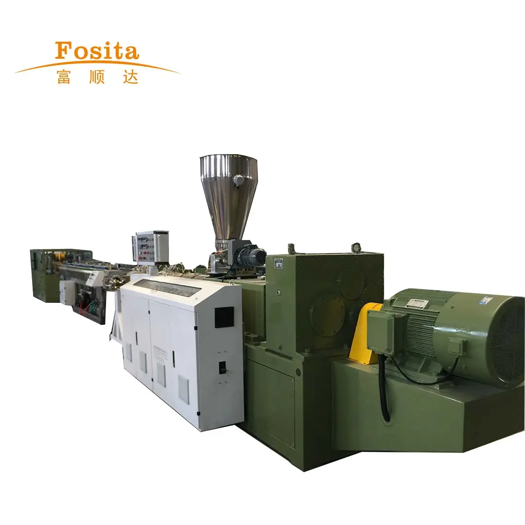 Fosita Professional Manufacturer 16-110mm Electric Plastic PVC Double Pipe Extruder Making Machine