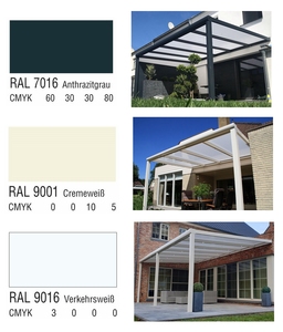 Hollandalı popüler Alu profil polycarbonate duvara monte polikarbonat çatı ile ağır 4X3 Gazebo Gazebo - Product Image 6