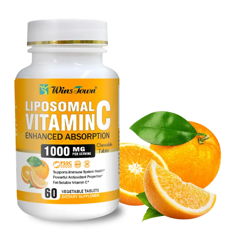 Suplemento de saúde de vitamina C 1000 mg alta absorção lipossômico solúvel em gordura VC antioxidante anti-idade ácido ascórbico