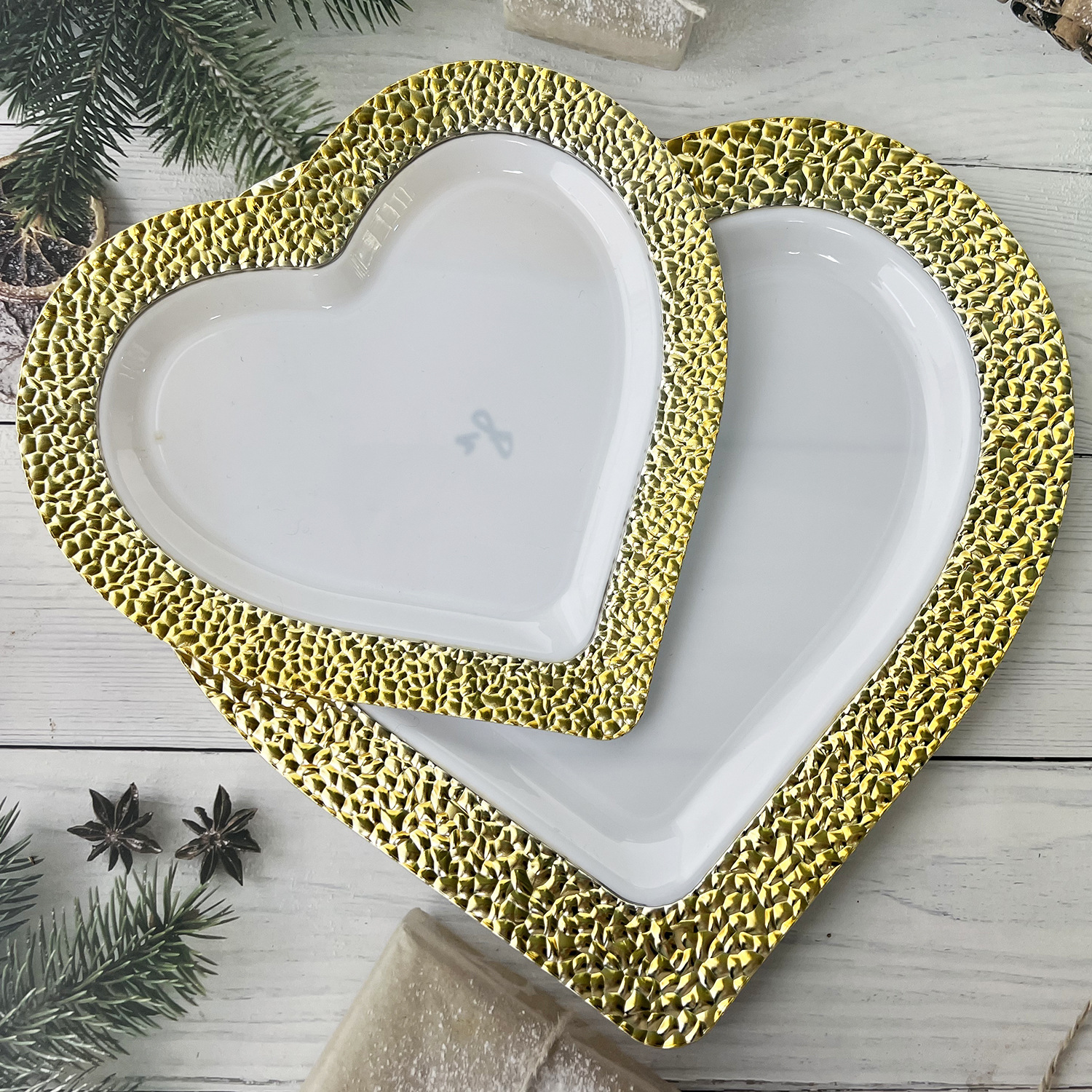 Assiette en forme de coeur