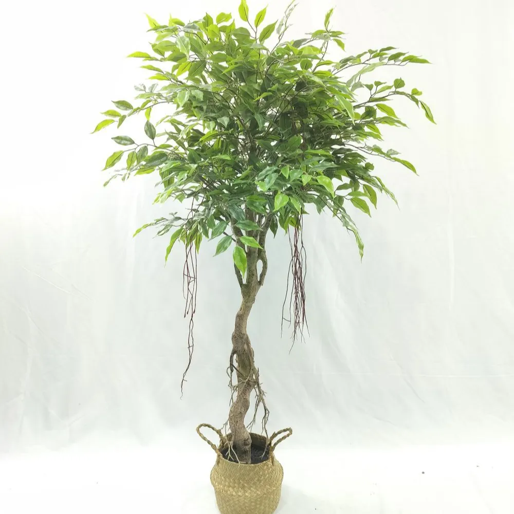 Popolare Mini piante di plastica artificiali simulazione rami decorativi foglie di Ficus