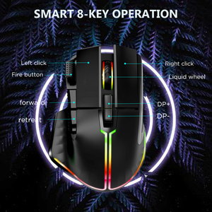 OEM Ergon omic Recharge Programmier bare Dual-LED-RGB Optical Gaming Silent Mouse Wireless für PCKeyboard-Maus - Product Image 5
