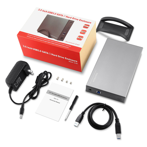PC用RSHTECHハードドライブディスクケース電源付きモバイルディスクハードドライブエンクロージャーHDDエンクロージャー3.5インチUSB3.0 SATAIII - Product Image 1