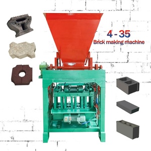 Máquina de fabricación de ladrillos huecos de arena de hormigón de cenizas volantes, pavimentadora de enclavamiento semiautomática, maquinaria de fabricación de bloques sólidos - Product Image 1
