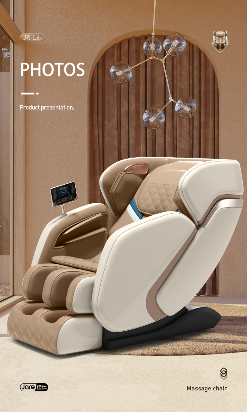 Jare L6 Wholesale Factory Price Luxury 4D Zero Gravity Shiatsu Roller Electric Kneading Back Heating Full Body Massage Chair