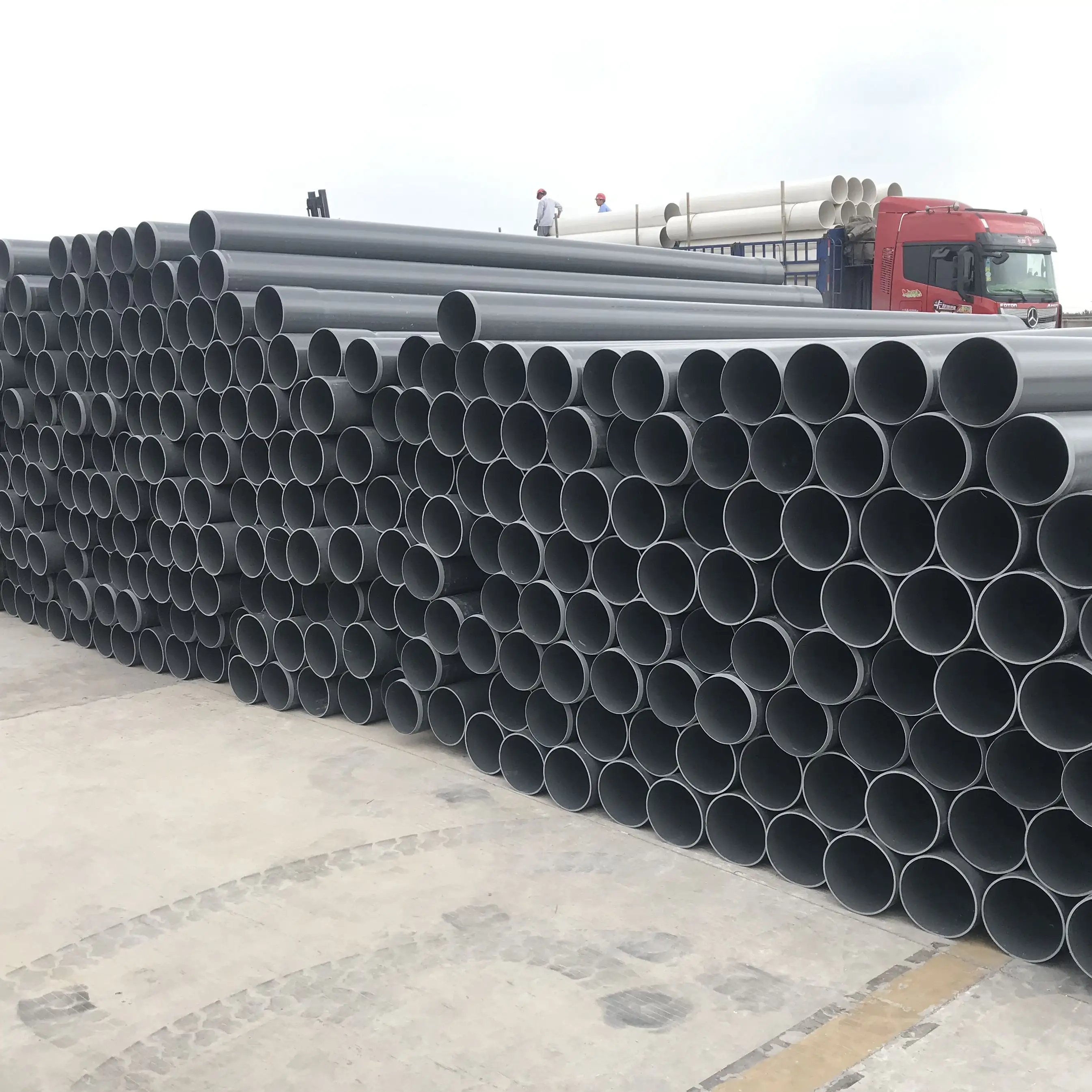 Grey Plastic 12 16 20 inch diameter pvc pipe for water supply and drainage