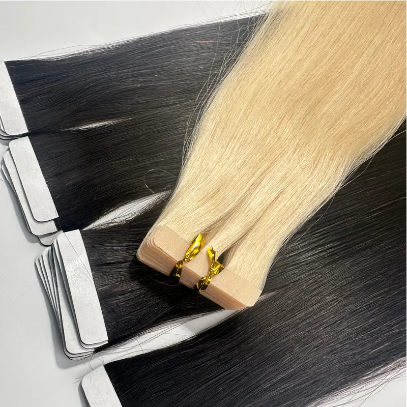 Extensiones De Cabello Cheveux Cabelos Humano Meches Pour Tresses Naturel Cuticule Alignée Cru Indien Cheveux Humains Bande Ins Vendeur