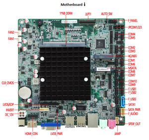 Motherboard <strong>ddr4</strong> Intel X86 Fanless Motherboard J4125 J6412 CPU <strong>DDR4</strong> HD-MI VGA LVDS/EDP Low Power New with <strong>Processor</strong> <strong>Processor</strong> - Product Image 2
