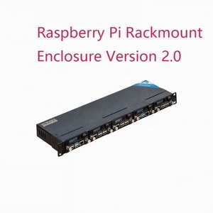 Raspberry Pi Rack mount Komplett gehäuse Version 2.0 mit PoE-Funktional ität, vorne abnehmbar 19 "1U Rack Mount mit C. - Product Image 2