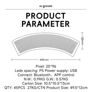 Pantalla de desplazamiento Flexible Led programable grande para coche, arco inteligente, pantalla Led Flexible, palo en vidrio para publicidad de coche - Product Image 6