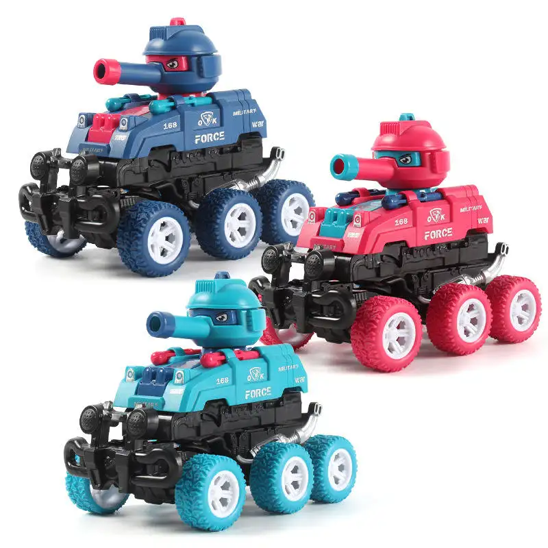 Großhandel Kollision verformung kann Tank Sechs-Rad-Trägheit Fahrzeug technik Fahrzeug Tank Auto Spielzeug