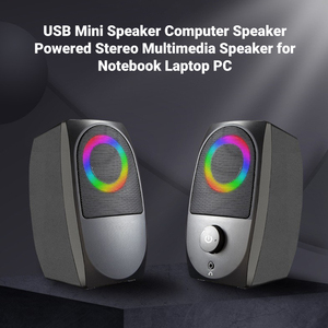 RGB LED aydınlatma pili ile taşınabilir Mini harici USB Stereo hoparlör Powered ve partiler ve ses kutuları için tak ve çalıştır - Product Image 2