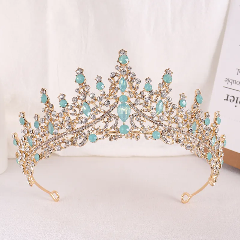 New Protein Color Bridal Wedding copricapo e Crown Lady Bridal Beauty Pageant Royal Crown accessori per copricapo da sposa