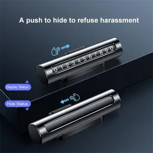 一時駐車場カード電話番号カードプレート電話番号自動ダッシュキットアクセサリーパークストッププレート - Product Image 5