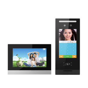 Pantalla LCD de 8 pulgadas Sistema de control de puerta de intercomunicación visual de edificio digital con control de acceso Bluetooth Host de puerta de reconocimiento facial