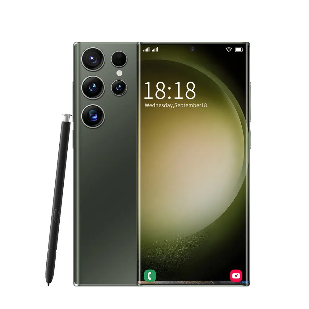 2023 новейший оригинальный телефон s23 Ultra Android 13 3088 + 1440 пикселей 200MP задняя камера 45 Вт Быстрая зарядка 5G мобильный телефон