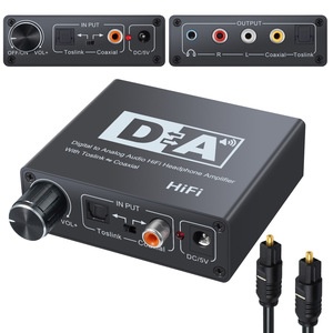 Convertidor de Audio Digital a analógico, decodificador de amplificador de auriculares con Toslink Coaxial para altavoz de DVD de cine en casa - Product Image 3