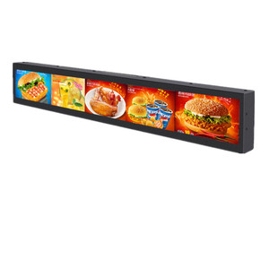 Pantalla LCD de barra estirada OEM de 24 pulgadas, pantalla digital de tira de borde de estante, Monitor 2K 4K, pantalla de publicidad de tienda ultraancha Android - Product Image 3