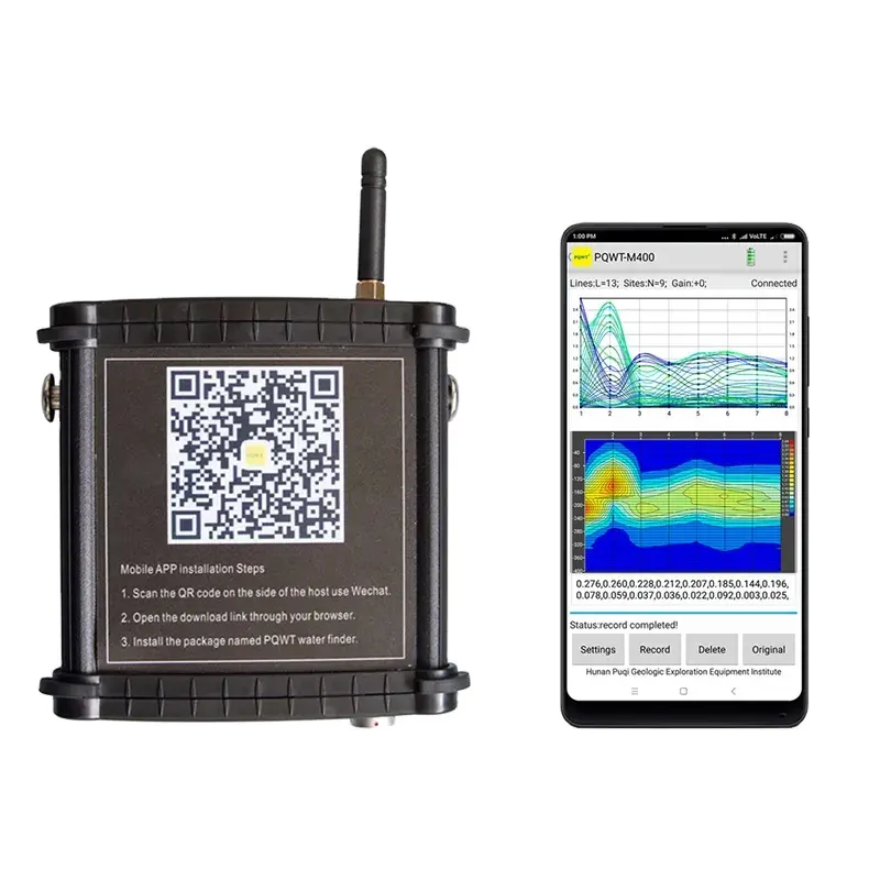 Detector de buscador de agua subterránea de Río de largo alcance, tubería 3D de múltiples canales, máquina Roatatoin de 100 M