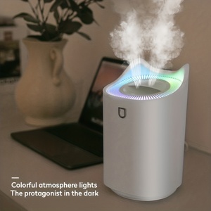 Hot Sale 3.3L Large Capacity Double <strong>Nozzle</strong> LED Light Humidifier 3300ml Essential Oil <strong>Diffuser</strong> H2o Room Car Air Humidifier