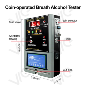 เครื่องตรวจจับแอลกอฮอล์แบบหยอดเหรียญเครื่องวิเคราะห์ก๊าซ OEM และ ODM สำหรับบาร์และสถานที่สาธารณะ - Product Image 4