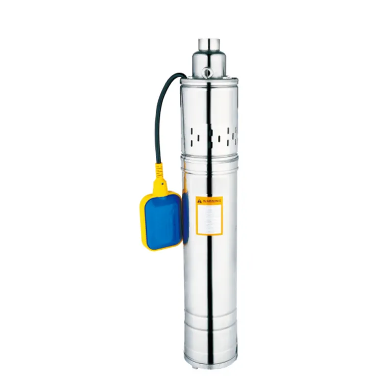 AC su pompası 4 inç 0.75kw derin kuyu vidalı pompa dalgıç su pompası