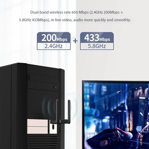 COMFAST sin conductor 5G Dual-Band USB inalámbrico Gigabit Ethernet ordenador Wifi receptor transmisión de señal de red externa - Product Image 3