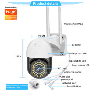 V380ミニカメラPTZ WifiセキュリティCCTVカメラシステムフルカラー小型ナイトビジョンフラッシュライトLEDカメラ - Product Image 2