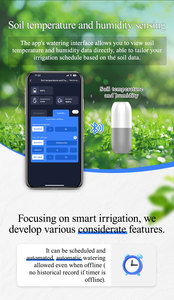 Tuya Smart Remote <strong>Control</strong> Wifi Wireless Solar Water <strong>Timer</strong> with Inside Flow Meter bluetooth Watering Valve with Soil <strong>Sensor</strong>