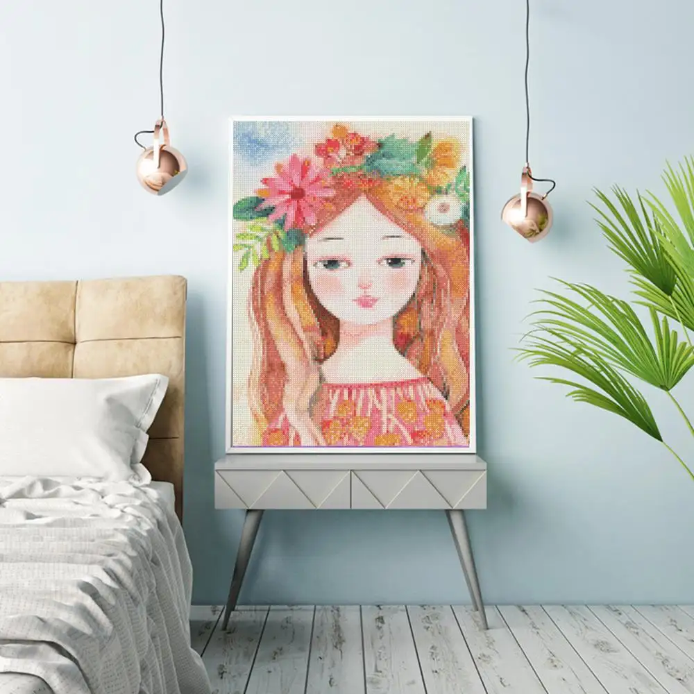 Novo diy senhora diamante bordado pintura arte