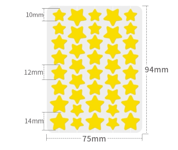 Yellow 40 patches/sheet