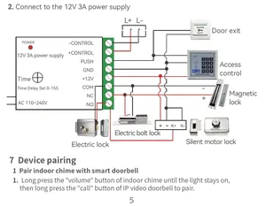 Cámara inalámbrica alimentada por WIFI POE 2024 Sistema de timbre de intercomunicación Tuya que funciona con pantalla táctil inteligente Tuya Golden Security