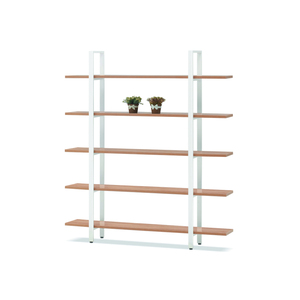 Étagère ouverte coréenne Bibliothèque murale flottante Design pour salon/étude Finition en bois naturel et aménagement personnalisable Fabriqué en Corée - Product Image 2