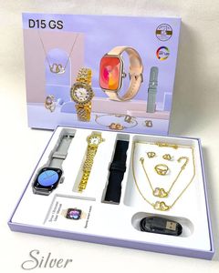 Luxury D15 GS Smart Watch Diamond Screen Heart-Shaped Jewelry Set IOS <strong>Operation</strong> IP67 Activity Tracker Heart Rate Monitor - Product Image 2