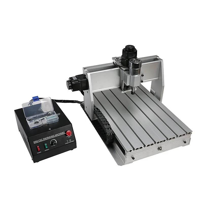 2023 LY PVC t-dj Mini 3 eksen 4 eksen CNC Router makine için 300W 380*285mm PVC ABS Metal ahşap kesme işleri 110V 220V opsiyonel