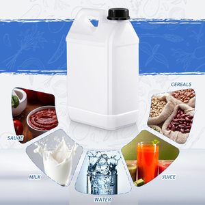 3.8L пластиковый кувшин с ручкой и крышкой HDPE квадратные Пустые контейнеры для хранения пластиковая бутылка - Product Image 3