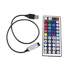 44key USB контроллер для DC5V-24V цветных (RGB) светодиодных лент беспроводной ИК-пульт дистанционного управления - Product Image 1