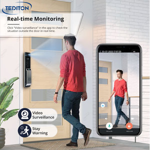 Tediton Tuya Smart Locks 3D riconoscimento del volto intelligente serratura della porta con la macchina fotografica di sicurezza delle impronte digitali completamente automatico serrature delle porte - Product Image 5
