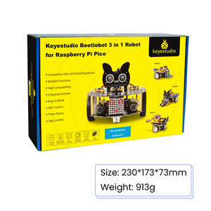 Keyestudio Beetlebot 3 in 1 Smart <strong>Robot</strong> Car Kit for <strong>Raspberry</strong> <strong>Pi</strong> Pico - Product Image 6
