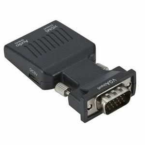 Adaptador portátil VGA a HDMI 1080P Convertidor macho a hembra con datos de entrada de audio VGA a HDMI