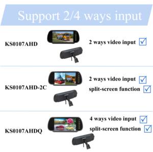 12-36V IPS écran 7 pouces TFT LCD moniteur camion voiture rétroviseur fonction divisée aide à l'inversion moniteur de voiture - Product Image 6