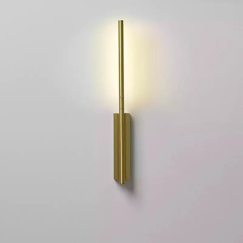 Hot Selling Led Patch Gouden Buis Minimalistische Verstelbare Home Verlichting Moderne Lange Wandlamp Voor Nachtkastje