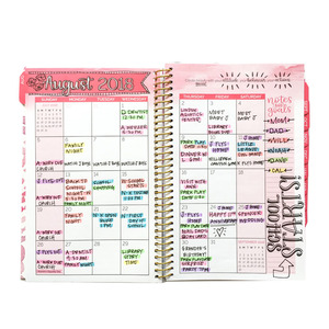 Personalized Gold Spiral <strong>Notebook</strong> Full Color Printing Hard Cover Notepad Academic Year Book Goal Happy <strong>Dated</strong> Planner - Product Image 6