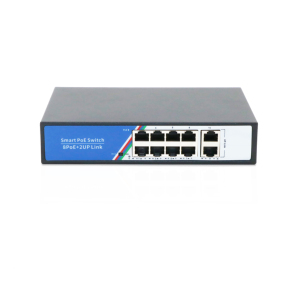 Conmutador Ethernet POE OEM de 250M, red gestionada de 8/48 puertos no gestionada para cámara IP Hikvision de 48V con función VLAN, certificado CE - Product Image 3