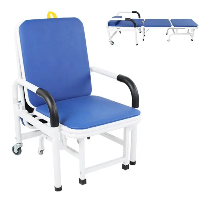 Dispositif médical bon marché, chevet d'hôpital, lit d'escorte médicale luxueuse, chaise pliante à vendre