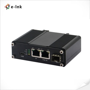 Adaptador Ethernet de interfaz híbrida Mini 3 puertos 10/100/1000T + 1 puerto 100/1000X SFP con función de divisor PD y PoE - Product Image 5