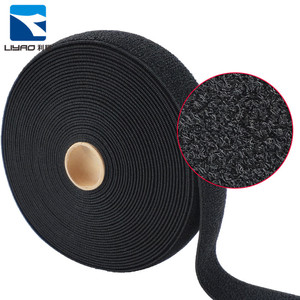 Soft Velcroes <strong>Elastic</strong> <strong>Loop</strong> Surface Hook and <strong>Loop</strong> Strap Wpolyesternitted <strong>Elastic</strong> Loofabricace Fastener Customized Logo Tape Rohs - Product Image 1