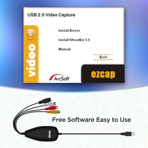 Tarjeta de captura de vídeo Ezcap172 USB2.0, convertidor RCA USB Hi8 Digital para reproductor de cinta DVD, accesorios de Audio y vídeo para VHS VCR - Product Image 3
