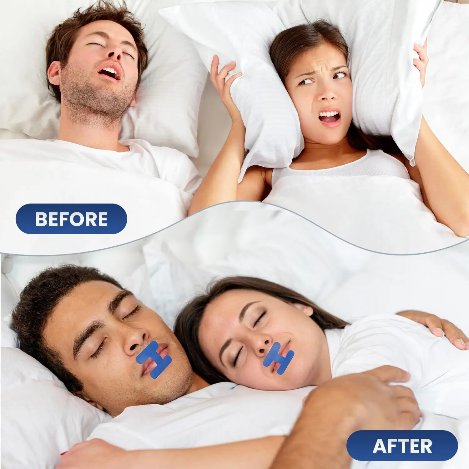 Kangcare New Design Bamboo Mouth Correction Stickers Breathable Nose Better Breathing Mouth Tapes For Sleeping